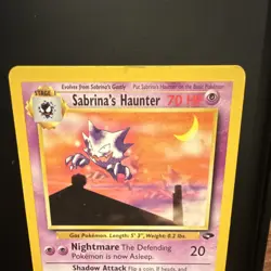 Pokemon Sabrina's Haunter 55/132 Gym Challenge Psychic 70 HP 2000 - Image 2