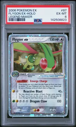 2006 POKEMON EX LEGEND MAKER #87 FLYGON EX-HOLO LEGEND MAKER PSA 6 - Image 1