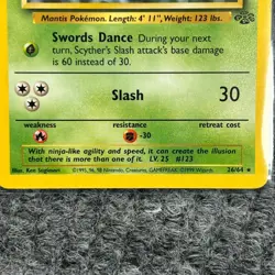 Vintage Pokemon Jungle Scyther 26/64 Non-Holo Rare NM - Image 4