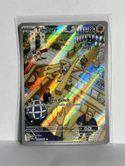 Timburr 183/167 Pokemon Twilight Masquerade SV Illustration Rare Full Art NM - Image 1