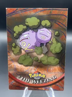 Pokemon Topps Chrome Weezing #110 TV Animation Edition Series 2 Foil - Image 1