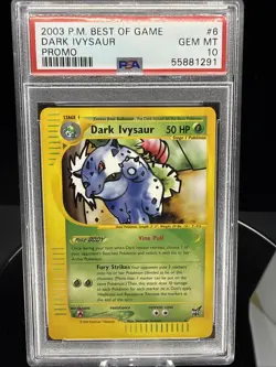 Pokemon 2003 Best of Game Promo Dark Ivysaur #6 PSA 10 Gem Mint - Image 1