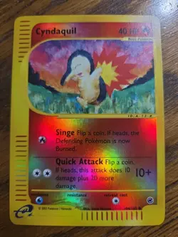 Pokemon Base Set Expedition # 104/165 Reverse Holo CYNDAQUIL**never played** - Image 1