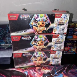 3 Pokemon Prismatic Evolutions Surprise Box Booster Bundle Sealed, Sams Club - Image 1