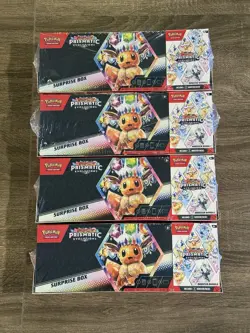 4x Sam’s Club Pokemon Prismatic Evolutions Surprise Box & Booster Bundle - Image 1