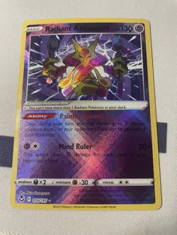 Pokemon TCG Radiant Alakazam 59/195 Silver Tempest Holo NM - Image 1