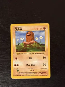 Pokemon TCG Diglett Base Set Shadowless Common Card 47/102 - Image 1