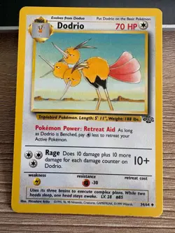 Dodrio 34/64 - Jungle Set - VINTAGE WOTC POKEMON CARD - UNLIMITED - Image 1