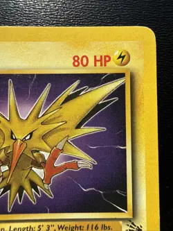 FREE SHIPPING Pokemon TCG Zapdos Fossil 1st Edition Non-Holo Card 30/62 MP - Image 3