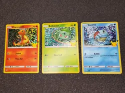 Celebrations Holo Charmander Bulbasaur Squirtle NM Pokemon Card - Image 1