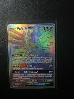 Sigilyph GX - 222/214 - Pokemon Lost Thunder Sun & Moon Secret Rare Card - Image 1