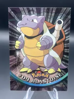 Blastoise #09 BLUE Logo 1999 Topps Tv Animation Pokemon Cards - Image 1