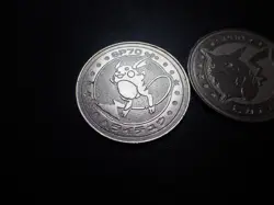 Pokemon Card Meiji Promo Battle Coin Silver x2 Raichu & Pikachu #6221 PLAY - Image 2