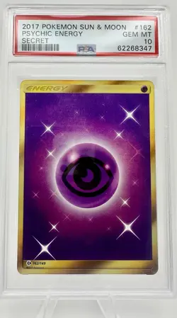 Pokemon Psychic Energy SM Base Set 162/149 PSA 10 Secret Rare Holo English Card - Image 1