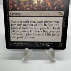 Magic: The Gathering Plague of Vermin Shadowmoor Rare Black Sorcery Card - Image 3