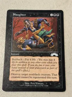mtg Slaughter, black instant, Exodus, light play - Image 1