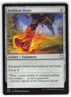 Swiftfoot Boots *Uncommon* Magic MtG x1 Commander Kaldheim - Image 1