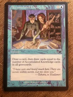 Nemesis Accumulated Knowledge MTG Magic the Gathering LP - Image 1
