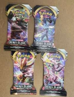 Pokemon TCG: Sword and Shield Rebel Clash Sleeved Booster Packs x20 (NEW SEALED) - Image 1