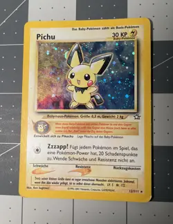 Pokemon TCG Pichu Neo Genesis 12 Holo Unlimited Holo Rare - Image 3