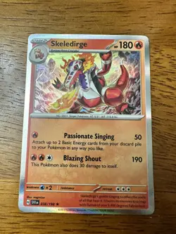 Pokemon TCG Skeledirge Scarlet & Violet Base Set 038/198 Holo Holo Rare - Image 1
