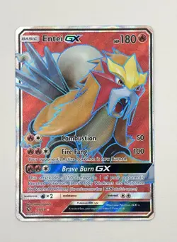 Pokemon TCG Entei GX Full Art Shining Legends 71/73 Mint Near Mint Condition - Image 2