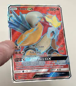 Pokemon TCG Entei GX Full Art Shining Legends 71/73 Mint Near Mint Condition - Image 4