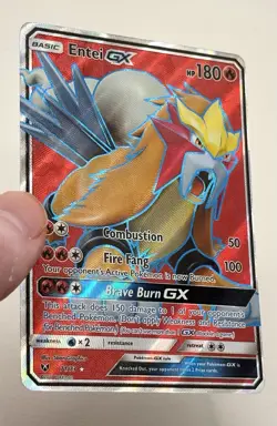 Pokemon TCG Entei GX Full Art Shining Legends 71/73 Mint Near Mint Condition - Image 5