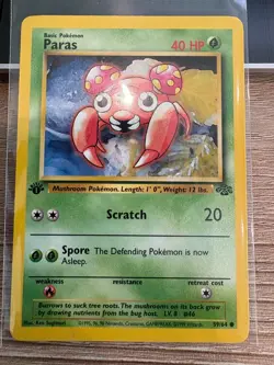 1999 Pokemon Jungle - 1st Edition - PARAS - 59/64 - NM/MT - Image 1