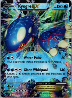 Kyogre EX 54/160 Holo Rare EX Primal Clash Pokemon NM - Image 1