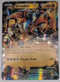 Groudon EX 85/160 Pokemon TCG XY Primal Clash Ultra Rare NM - Image 1