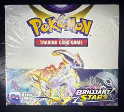 Pokemon TCG Sword & Shield Brilliant Stars Booster Box Factory Sealed 2022 - Image 1
