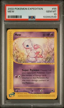 2002 POKEMON EXPEDITION #55 MEW PSA 10 - Image 1