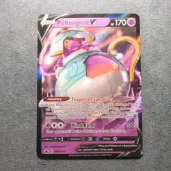 Pokemon TCG English - Sword & Shield Promo - Polteageist V SWSH021 - NM - Image 1