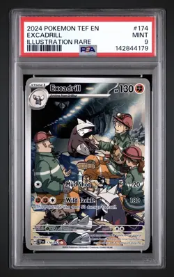 2024 Pokemon SV Temporal Forces TEF EN Excadrill #174/162 PSA 9 - Image 1