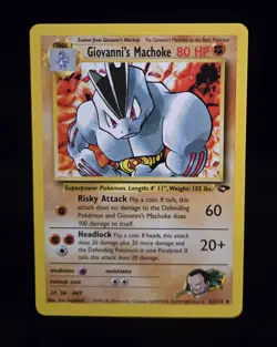 Pokemon TCG - GIOVANNI'S MACHOKE - #42 - UNLIMITED - GYM CHALLENGE 2000 - LP/NM - Image 1