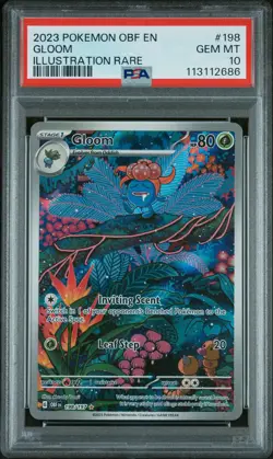 2023 POKEMON OBF EN-OBSIDIAN FLAMES ILLUSTRATION RARE #198 GLOOM PSA 10 - Image 1