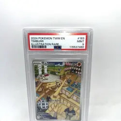 PSA 9 MINT Timburr Twilight Masquerade Illustration Rare Holo Pokemon 183/167 - Image 3