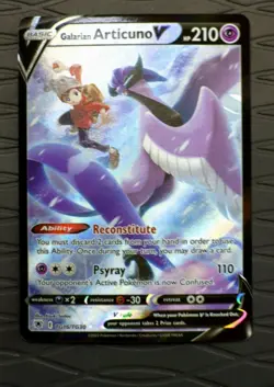 Galarian Articuno V TG16/TG30 Pokemon Astral Radiance Trainer Gallery Holo NM - Image 1