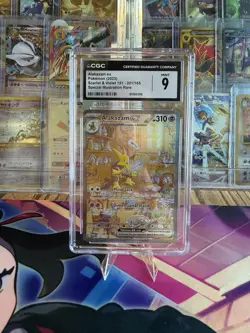 POKEMON ALAKAZAM SIR SCARLET AND VIOLET 151 201/165 CGC 9 MINT - Image 1