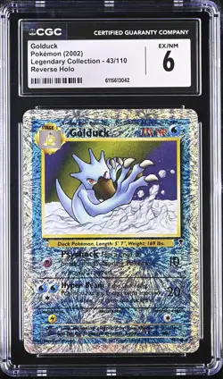 CGC 6 - GOLDUCK - 43/110 LEGENDARY COLLECTION REVERSE HOLO POKEMON - Image 1