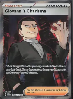 Pokemon TCG - Giovanni's Charisma 197/165 Ultra Rare 151 - 795 - Image 1