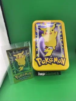 Topps Pokemon Cards TV Animation Edition Pikachu Tin Empty With Pikachu 1999 - Image 1