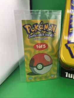 Topps Pokemon Cards TV Animation Edition Pikachu Tin Empty With Pikachu 1999 - Image 4