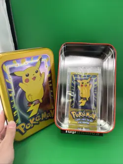 Topps Pokemon Cards TV Animation Edition Pikachu Tin Empty With Pikachu 1999 - Image 5