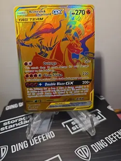 Reshiram & Charizard GX SM247 NM Sun & Moon Black Star Promo Pokemon TCG Card - Image 1