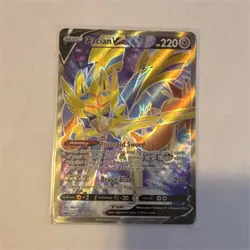Pokemon Zacian V Full Art Holo Ultra Rare Sword & Shield 195/202 TCG Card - Image 1