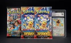 Pokemon Bundle Lot Of 3 . 1Mega Evolution + 2 Surging Sparks Packs + CGC 10 Card - Image 1