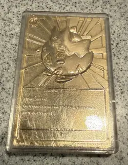 Vintage 23k Gold Plated TOGEPI Pokemon Card & Ball Limited Edition Nintendo - Image 3