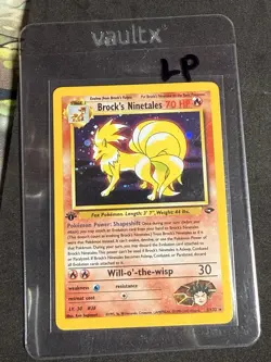First Edition Brock's Ninetales HoloRare Card Gym Challenge 3/132 Pokemon TCG LP - Image 1